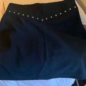 Kate Spade Crepe Studded Black Mini Skirt